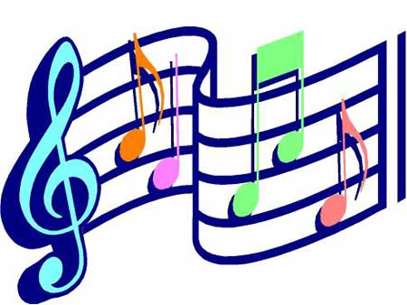 music notes - colorful