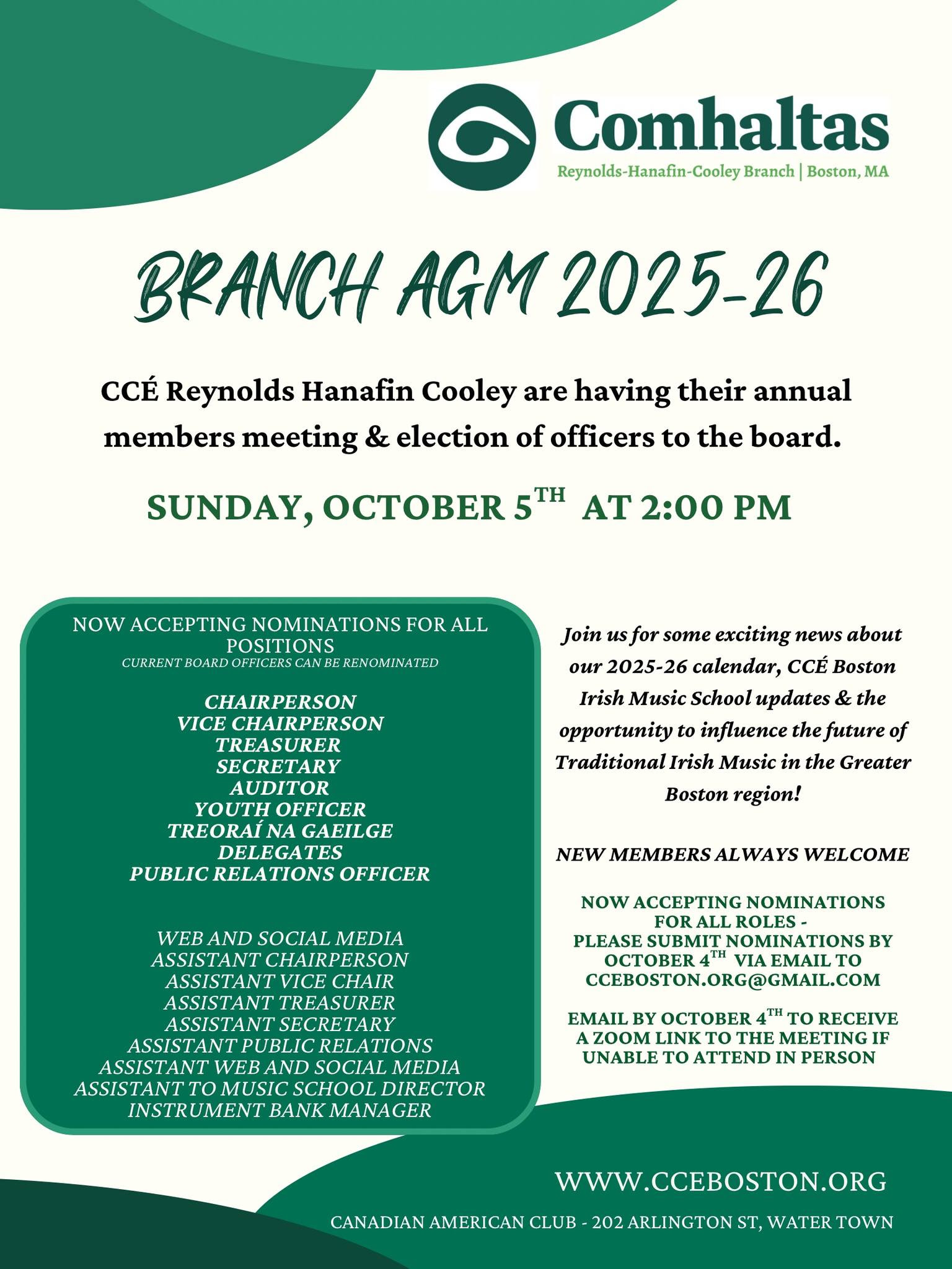CCE AGM Meeting Oct 2025